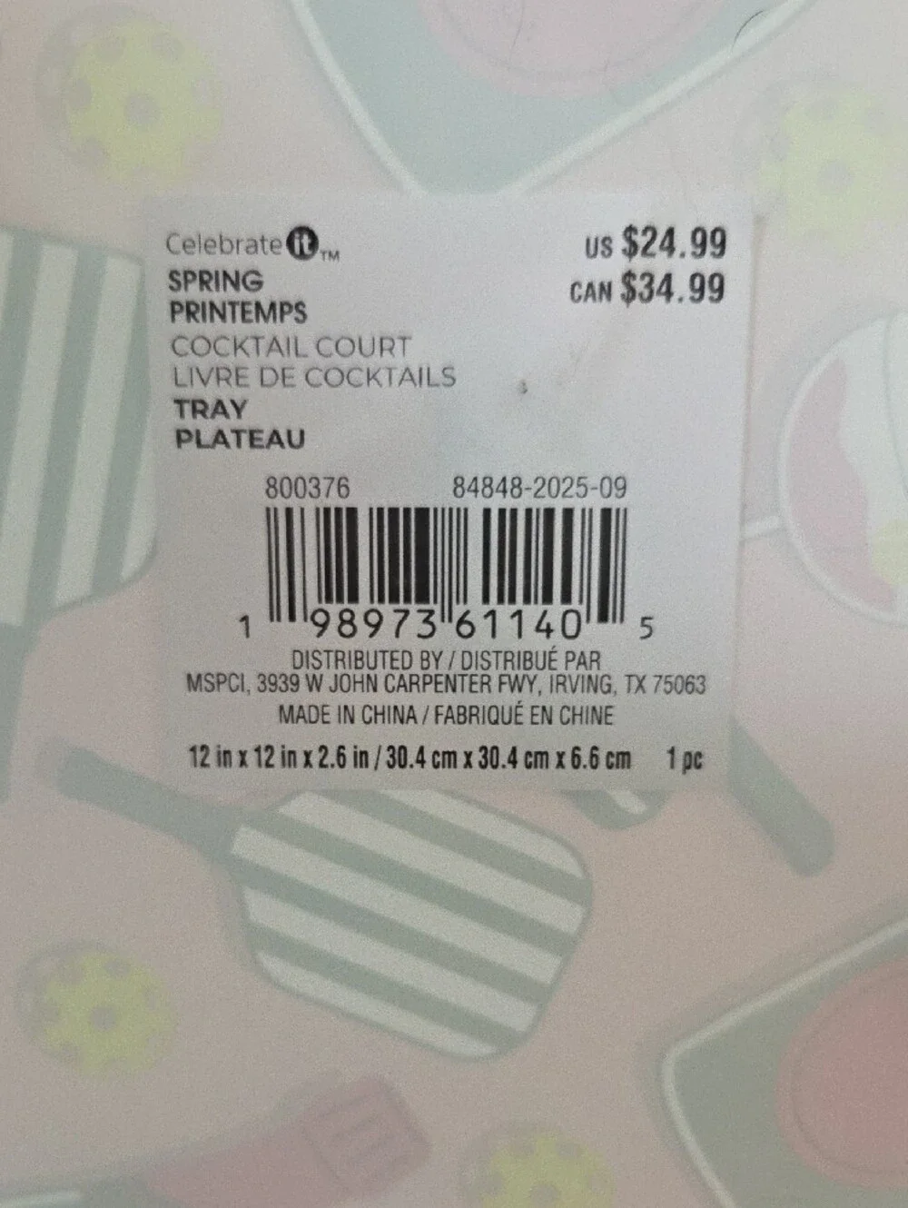 Celebrate It Pickleball Pink & Green Cocktail Party Plates & Napkins